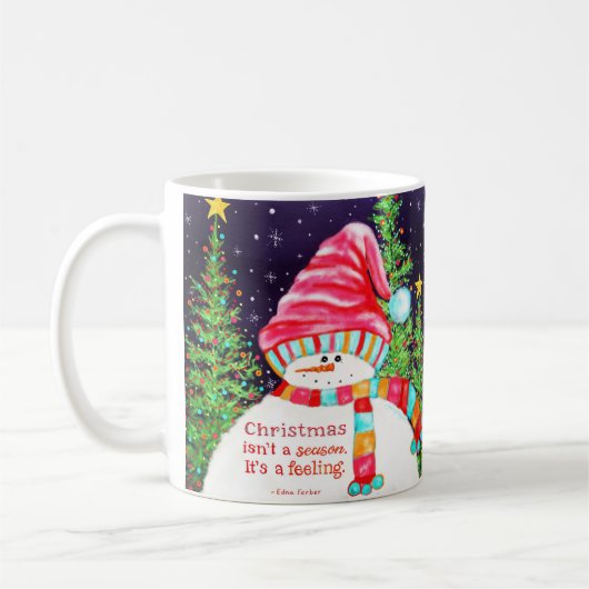 Mug Mignonne fille Snowman Noël Inspirivée (Gauche)