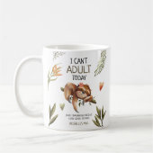 Mug Mignonne Fingny Sloth 'Je ne peux pas Adulte aujou (Gauche)