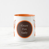 Mug mignonne folle fox dame ajouter du texte (Centre)