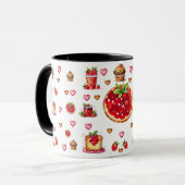 Mug 💗 mignonne fraise 🍓 🥨 (Devant gauche)