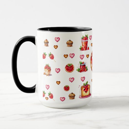 Mug 💗 mignonne fraise 🍓 🥨 (Gauche)