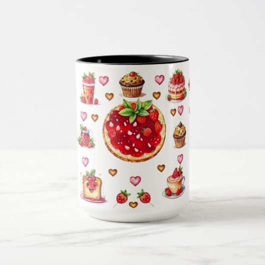 Mug 💗 mignonne fraise 🍓 🥨 (Centre)