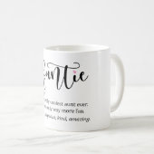 Mug Mignonne Funny Définition de la tante (Devant droit)