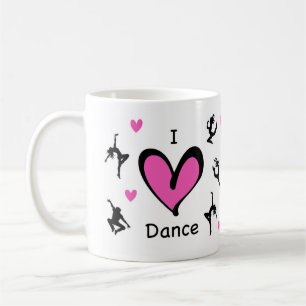 Mug Mignonne I Love Dance Motif