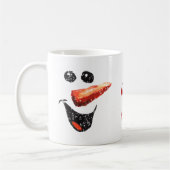 Mug Mignonne Il neige Bold Snowman Nom visage Monogram (Gauche)