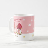 Mug Mignonne Il y a Gnome Meilleur Ami Rose Or Rouge (Devant gauche)