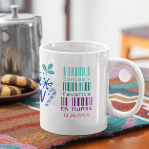 Mug Mignonne infirmière cadeau de Noël Nom personnalis