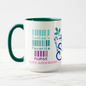 Mug Mignonne infirmière cadeau de Noël Nom personnalis (Gauche)