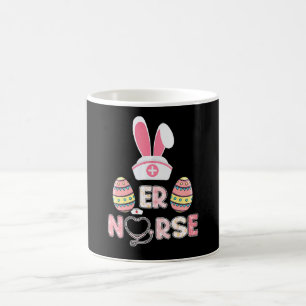 Mug Mignonne infirmière de Pâques en ER RN Oreilles de