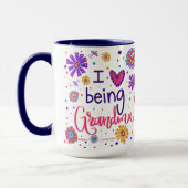Mug Mignonne J'Aime Être Grand-Mère Inspirivity Café M (Gauche)