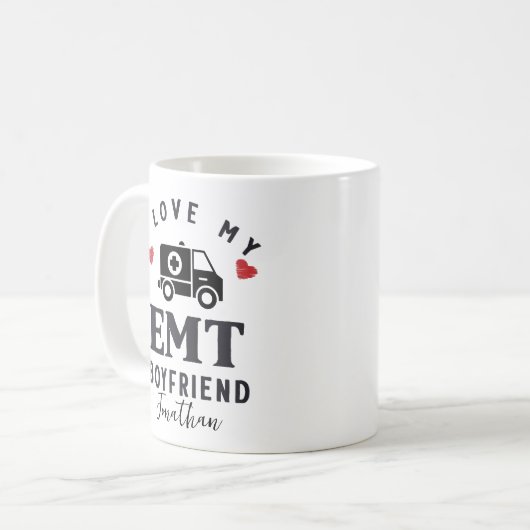 Mug Mignonne J'Aime Mon ami EMT (Devant gauche)