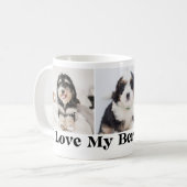 Mug Mignonne J'Aime Mon Bernedoodle 3 modèle photo (Devant gauche)