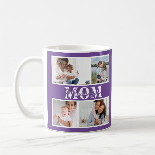 Mug Mignonne JE T'AIME MOM Fête des Mères Photo (Gauche)