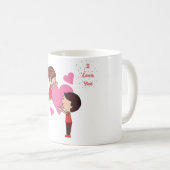 Mug Mignonne Je t'aime, Ti Amo (Devant droit)