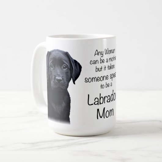 Mug Mignonne Labrador Chien Maman Black Lab Chiot (Devant gauche)