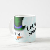 Mug Mignonne Laisser neiger Noël Snowman (Devant gauche)