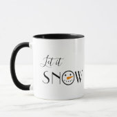 Mug Mignonne laissez-le neige Snowman Moderne (Gauche)