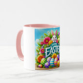 Mug Mignonne lapin de printemps/Pâques avec oeuf (Devant gauche)