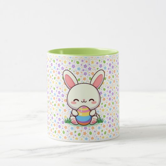 Mug Mignonne lapin de printemps/Pâques avec oeuf (Centre)