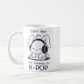 Mug Mignonne lapin lapin lapin ne peut pas vous entend (Gauche)