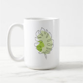 Mug Mignonne ligne art tropical isolé feuillage vert (Gauche)