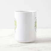 Mug Mignonne ligne art tropical isolé feuillage vert (Centre)