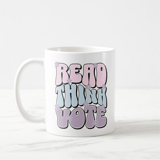Mug Mignonne Lire Pensez Voter Élection Présidentielle (Gauche)