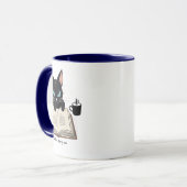 Mug Mignonne Lire Plus S'Inquiéter Moins, Chat Maman M (Devant gauche)