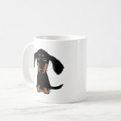 Mug Mignonne long Haired Chien chiot (Devant gauche)
