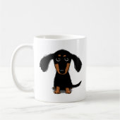 Mug Mignonne long Haired Chien chiot (Gauche)
