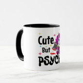 Mug Mignonne Mais Psycho/Unicorne (Devant gauche)