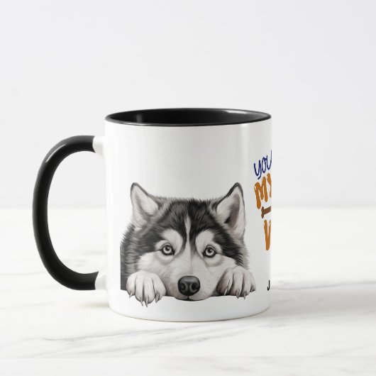 Mug Mignonne Malamute Chien de l'Alaska Vous Faites Mo (Gauche)