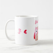Mug Mignonne Maman Chouette Personnalisée Rose (Gauche)