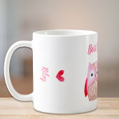 Mug Mignonne Maman Chouette Personnalisée Rose