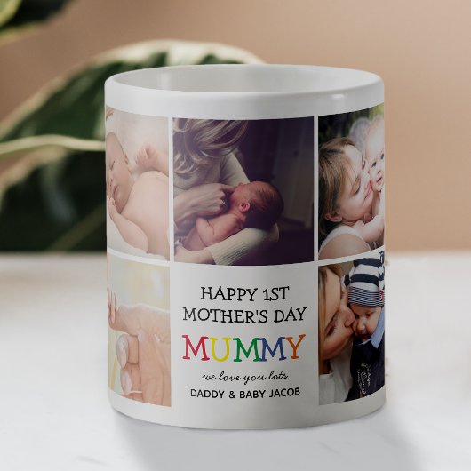 Mug Mignonne maman de la fête des mères | Collage de p