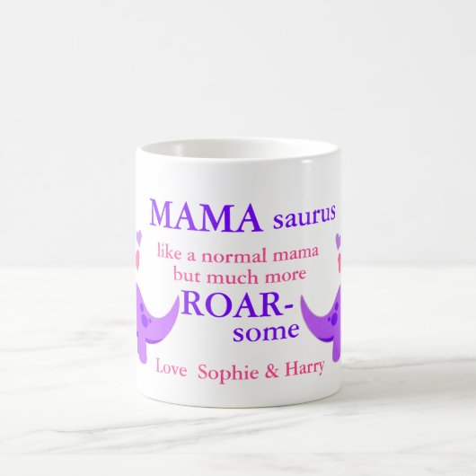Mug Mignonne Mamasaurus fête des mères (Centre)