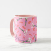 Mug Mignonne marguerite délicate minuscule bouquet mot (Devant gauche)
