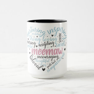 Mug Mignonne Mère's Day/Heart/Meemaw Citations