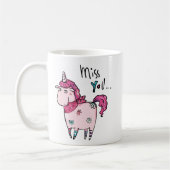 Mug mignonne miss vous licorne amour coeur valantines (Gauche)