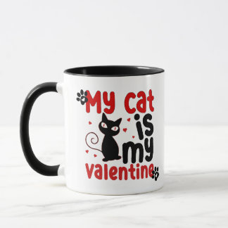 Mug Mignonne "Mon chat est ma Saint Valentin"