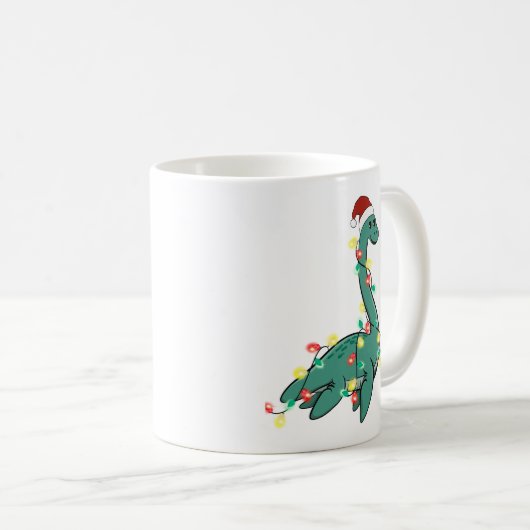 Mug Mignonne monstre de Lochness Noël (Devant droit)