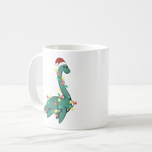 Mug Mignonne monstre de Lochness Noël (Devant gauche)