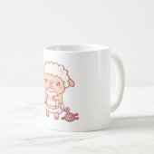 Mug Mignonne Mouton Avec Douleur De Laine Drôle (Devant droit)