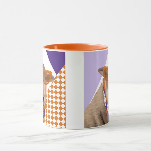 Mug Mignonne Mouton Avec Lunettes (Centre)