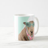 Mug Mignonne Mouton Avec Lunettes (Devant droit)