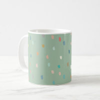 Mignonne Multicolor Motif Dotty Sur Sage Green