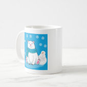 Mug Mignonne muqueuse enfant avec Ours polaire et Snow (Devant gauche)