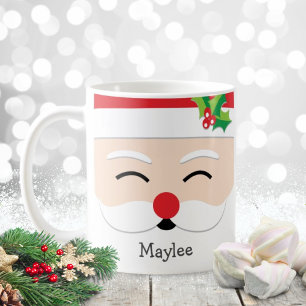 Mug Mignonne Noël Santa Claus Face Holiday