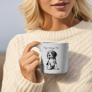 Mug Mignonne Noir sur blanc Mon chalet animal de compa