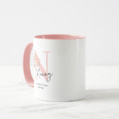 Mug Mignonne nounou initiale florale (Devant gauche)
